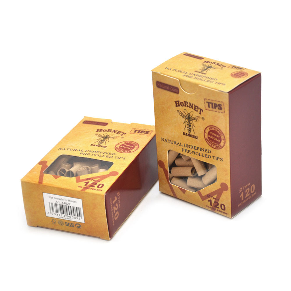 Disposable cigarette holder 7mm brown/white filter tip, box of 120 pieces