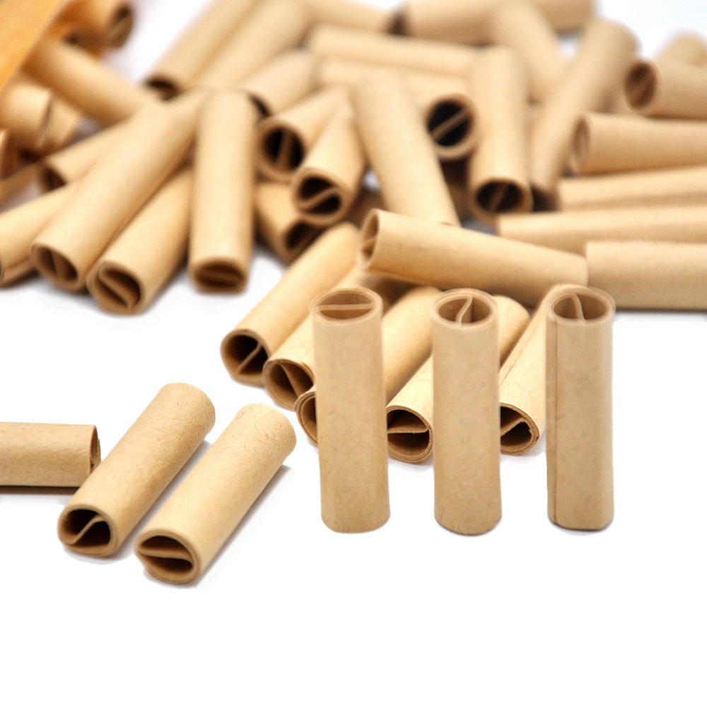 Disposable cigarette holder 7mm brown/white filter tip, bag of 100 pieces