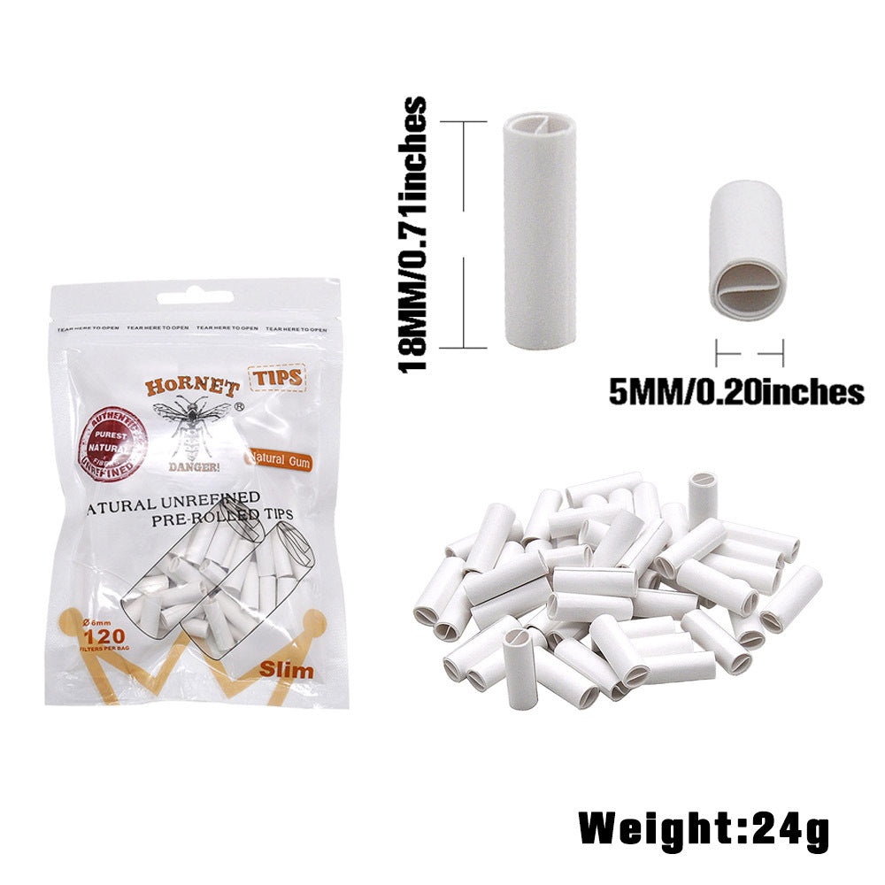 Disposable cigarette holder 5mm white filter, bag of 120 pieces