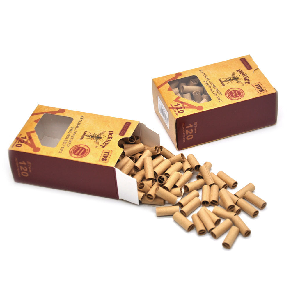 Disposable cigarette holder 7mm brown/white filter tip, box of 120 pieces