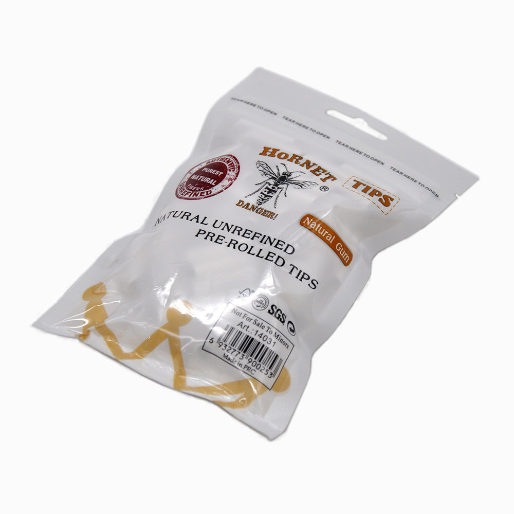 Disposable cigarette holder 7mm brown/white filter tip, bag of 100 pieces