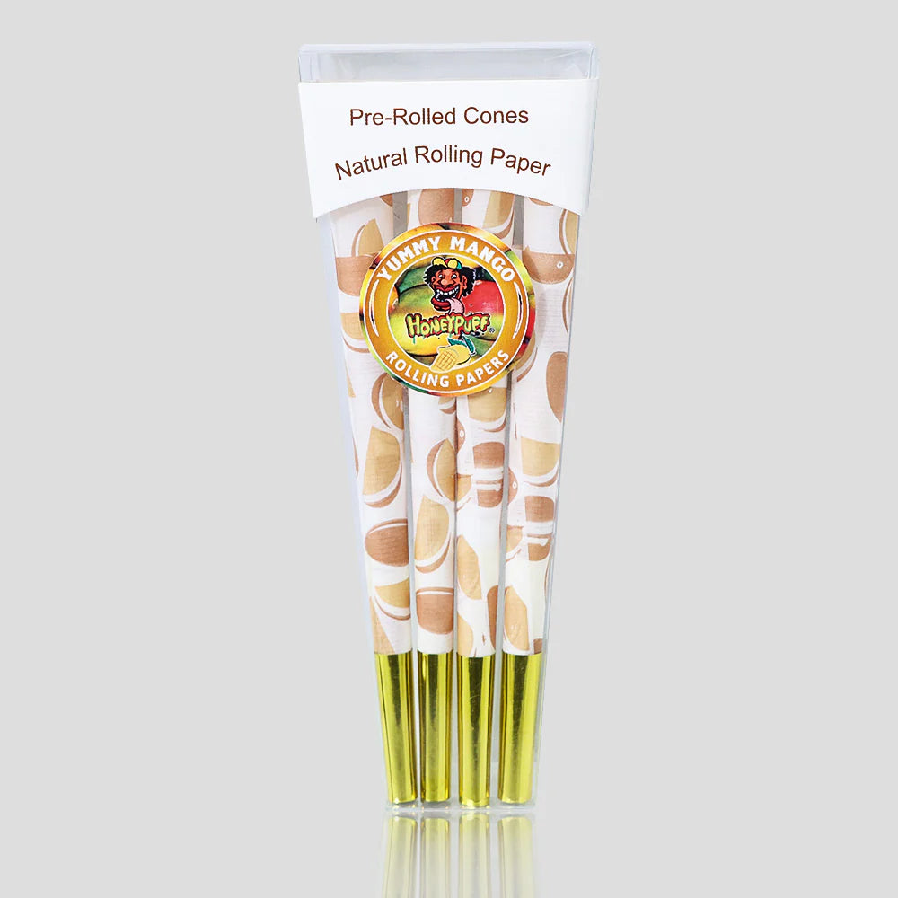 Mix Fruit Flavored Pre Rolled Cones, King Size Pre Rolled Rolling Paper with Golden Tips, Slow Burning Pre Rolled Paper Cones with Cones Loaders (8 Pcs)