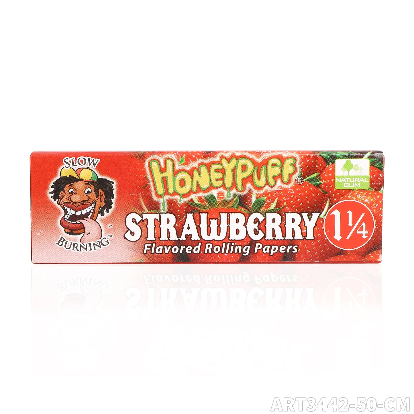 1 1/4 Size Strawberry Flavored Rolling Papers, Slow Burning Cigarette Rolling Papers (50 PCS)