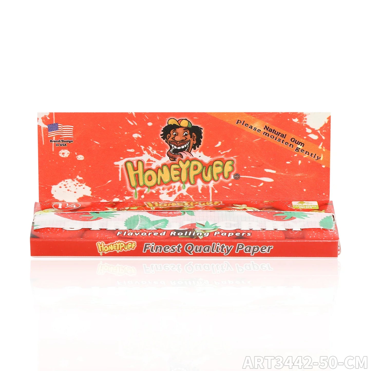 1 1/4 Size Strawberry Flavored Rolling Papers, Slow Burning Cigarette Rolling Papers (50 PCS)