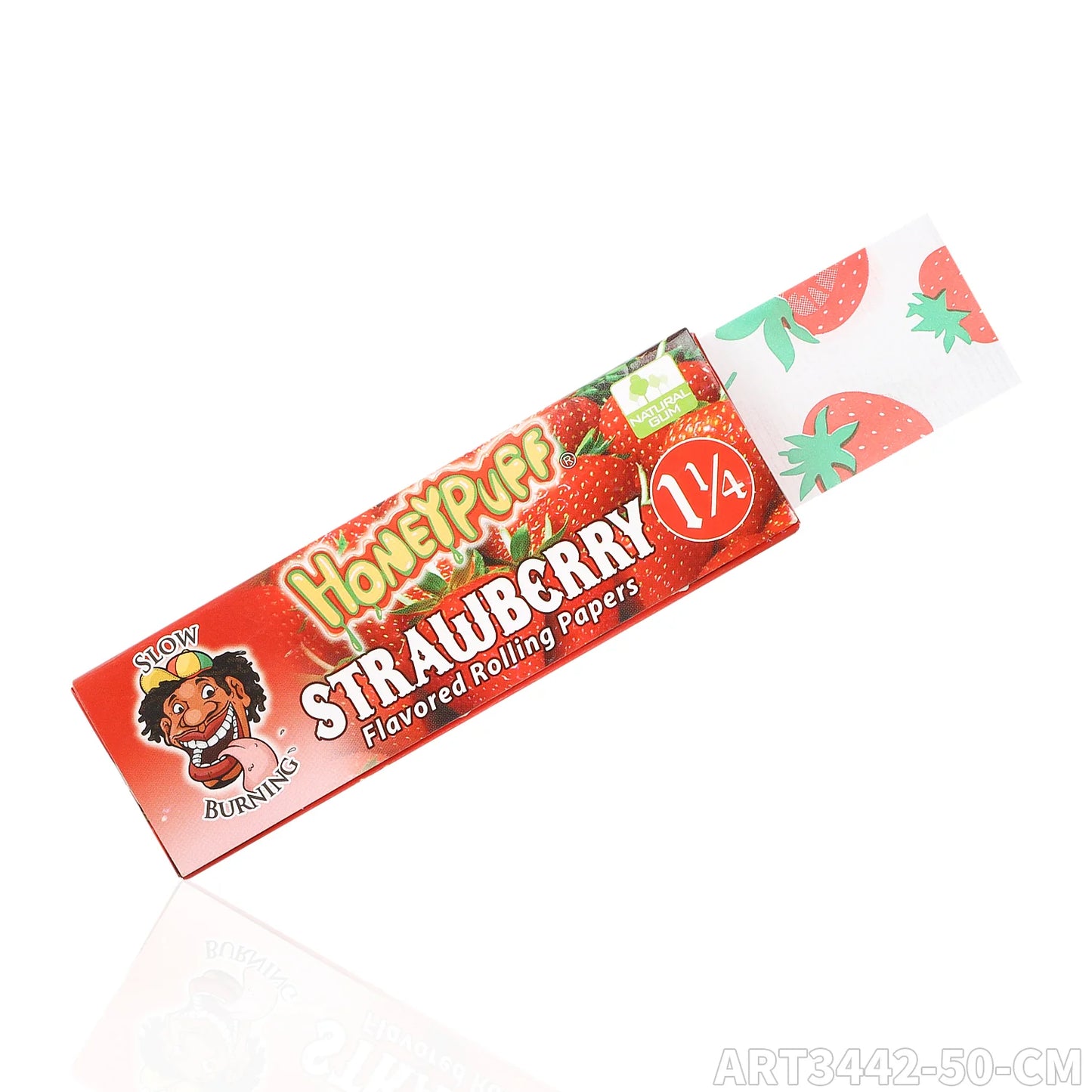 1 1/4 Size Strawberry Flavored Rolling Papers, Slow Burning Cigarette Rolling Papers (50 PCS)