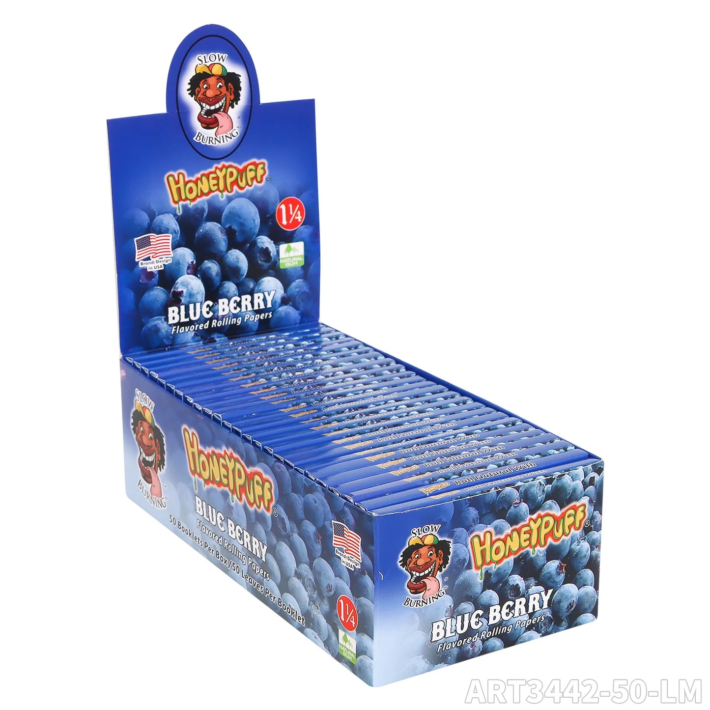 1 1/4 Size Strawberry Flavored Rolling Papers, Slow Burning Cigarette Rolling Papers (50 PCS)