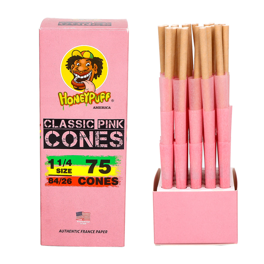 King Size Pre Rolled Rolling Paper with Tips,W mouth 84mm horn tube, Slow Burning Papers(75 PCS)