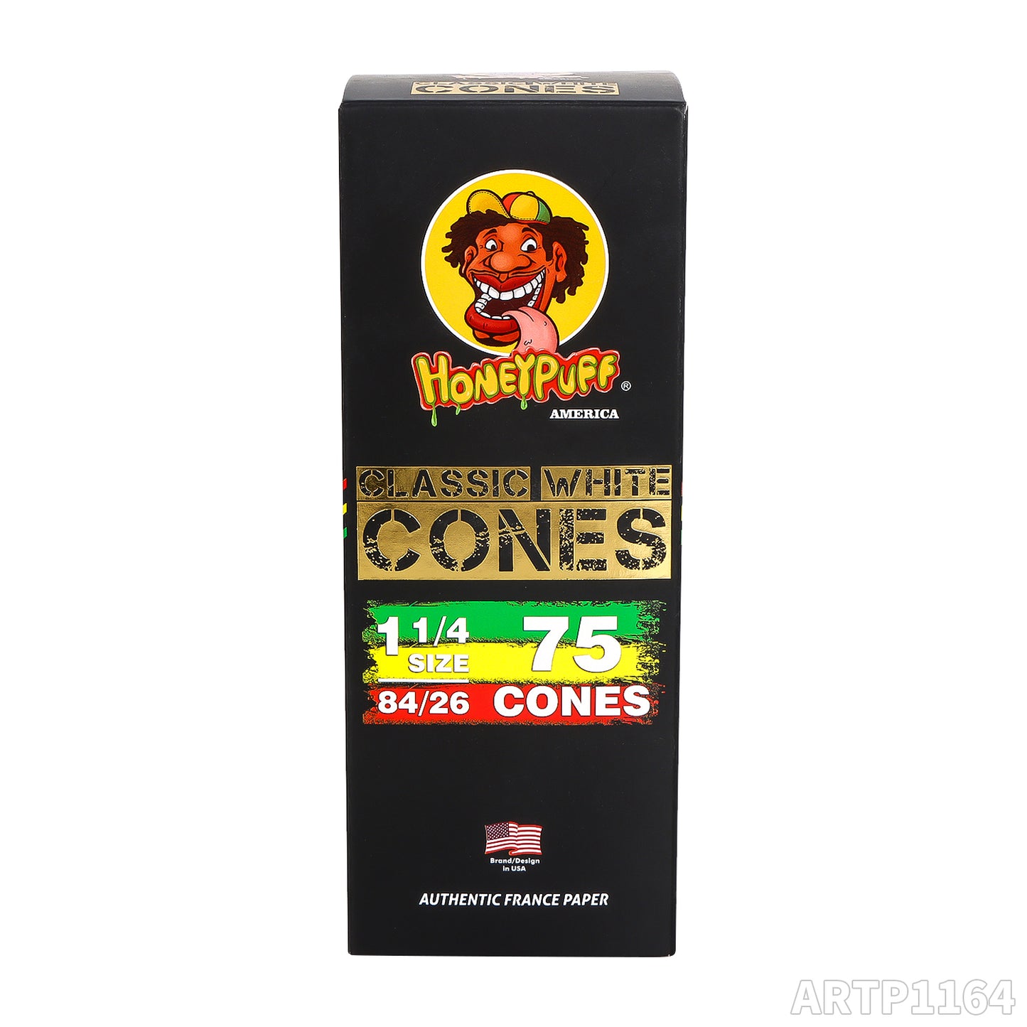 King Size Pre Rolled Rolling Paper with Tips,W mouth 84mm horn tube, Slow Burning Papers(75 PCS)