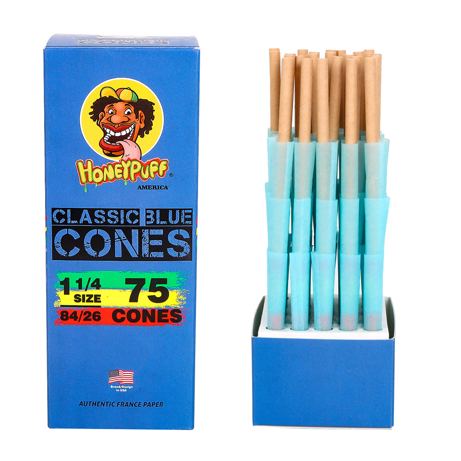 King Size Pre Rolled Rolling Paper with Tips,W mouth 84mm horn tube, Slow Burning Papers(75 PCS)