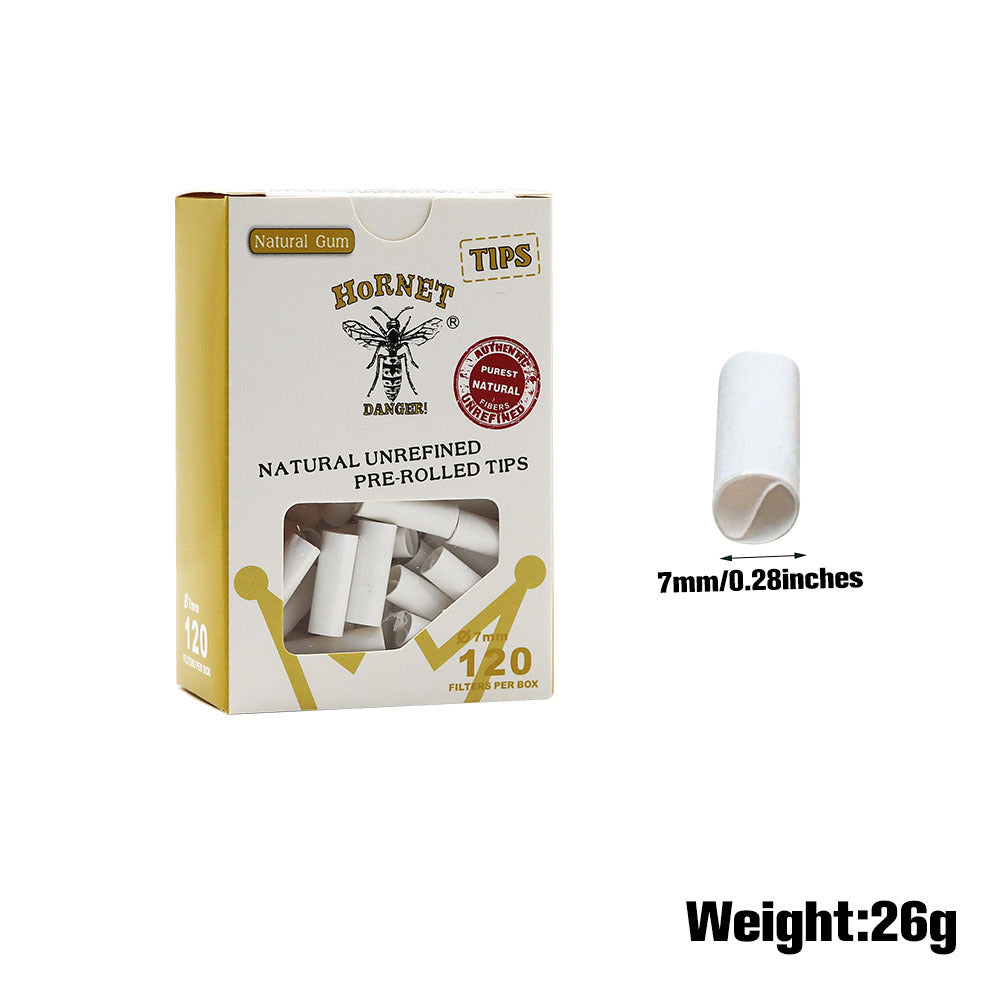 Disposable cigarette holder 7mm brown/white filter tip, box of 120 pieces