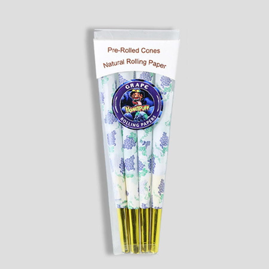 Mix Fruit Flavored Pre Rolled Cones, King Size Pre Rolled Rolling Paper with Golden Tips, Slow Burning Pre Rolled Paper Cones with Cones Loaders (8 Pcs)