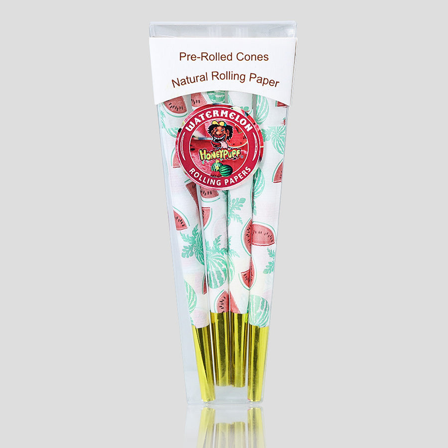 Mix Fruit Flavored Pre Rolled Cones, King Size Pre Rolled Rolling Paper with Golden Tips, Slow Burning Pre Rolled Paper Cones with Cones Loaders (8 Pcs)