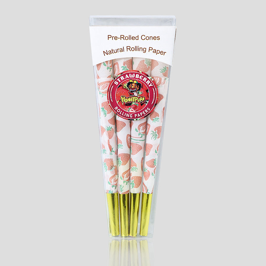 Mix Fruit Flavored Pre Rolled Cones, King Size Pre Rolled Rolling Paper with Golden Tips, Slow Burning Pre Rolled Paper Cones with Cones Loaders (8 Pcs)
