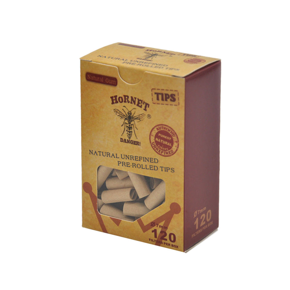 Disposable cigarette holder 7mm brown/white filter tip, box of 120 pieces
