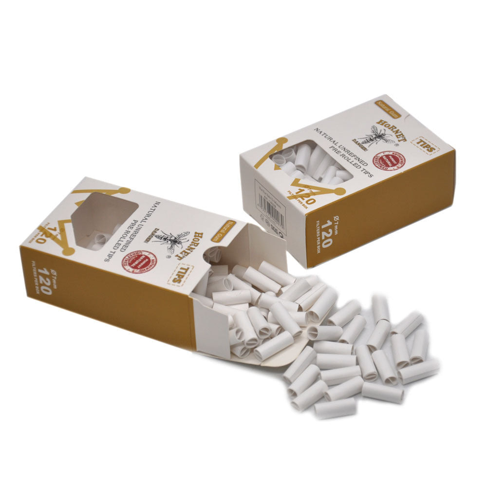 Disposable cigarette holder 7mm brown/white filter tip, box of 120 pieces