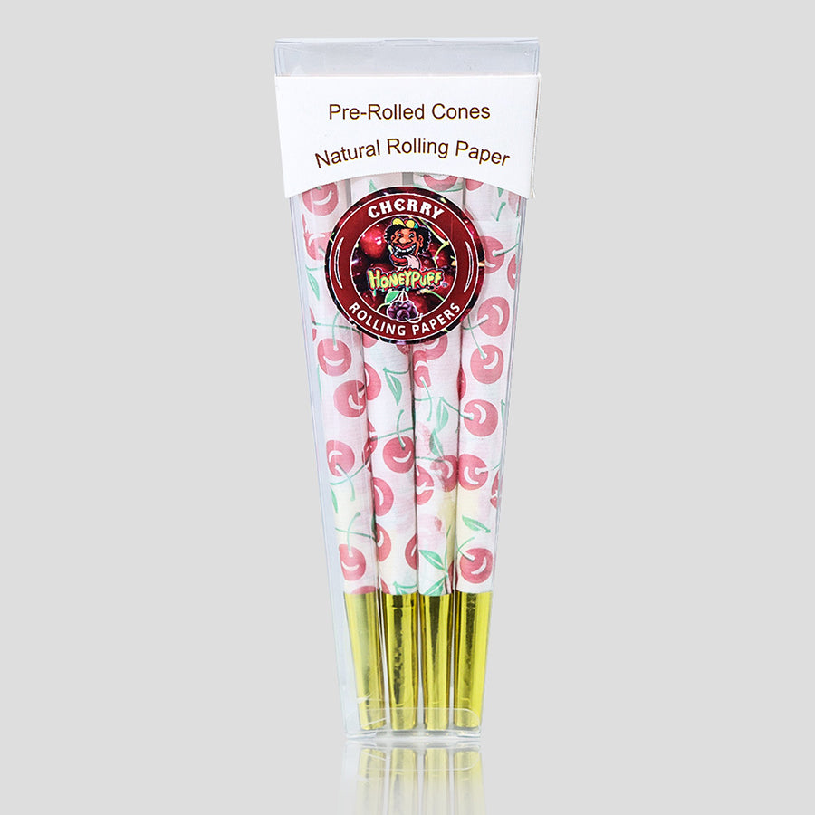 Mix Fruit Flavored Pre Rolled Cones, King Size Pre Rolled Rolling Paper with Golden Tips, Slow Burning Pre Rolled Paper Cones with Cones Loaders (8 Pcs)