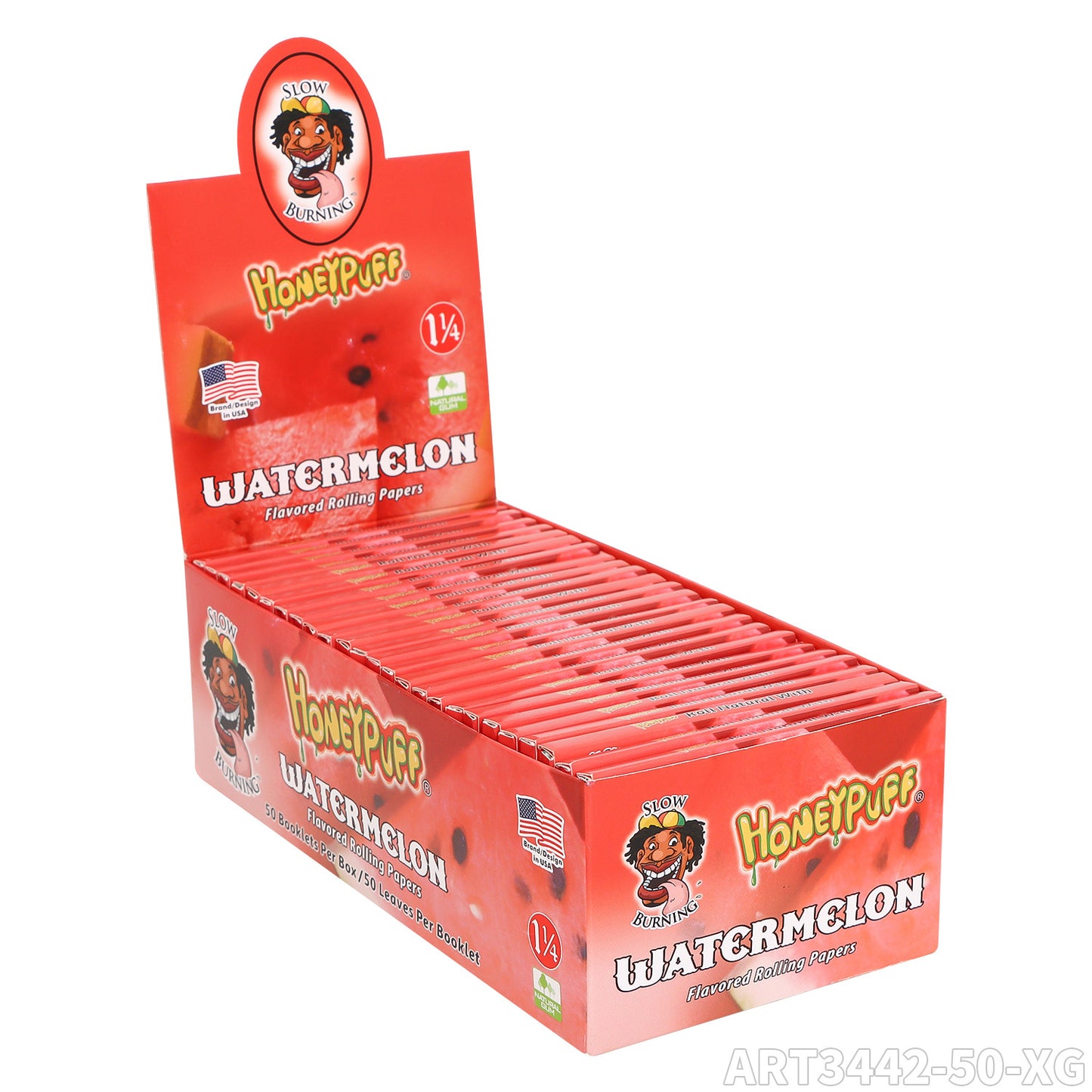 1 1/4 Size Strawberry Flavored Rolling Papers, Slow Burning Cigarette Rolling Papers (50 PCS)