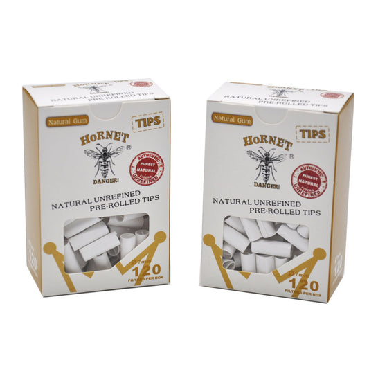 Disposable cigarette holder 7mm brown/white filter tip, box of 120 pieces