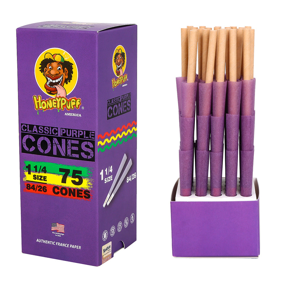 King Size Pre Rolled Rolling Paper with Tips,W mouth 84mm horn tube， Slow Burning Papers(75 PCS)