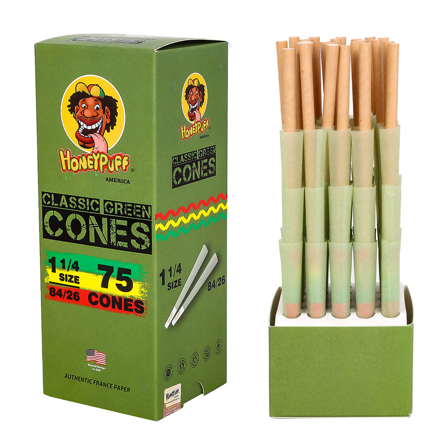 King Size Pre Rolled Rolling Paper with Tips,W mouth 84mm horn tube， Slow Burning Papers(75 PCS)