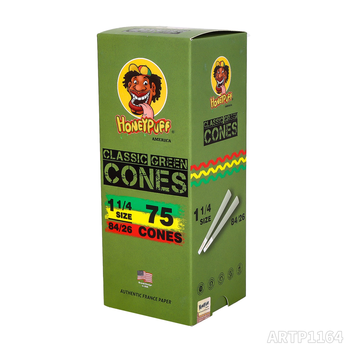 King Size Pre Rolled Rolling Paper with Tips,W mouth 84mm horn tube， Slow Burning Papers(75 PCS)