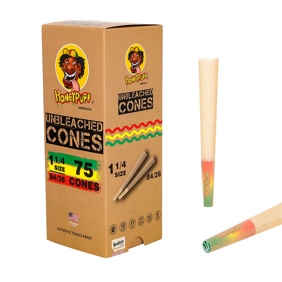 King Size Pre Rolled Rolling Paper with Tips,W mouth 84mm horn tube， Slow Burning Papers(75 PCS)